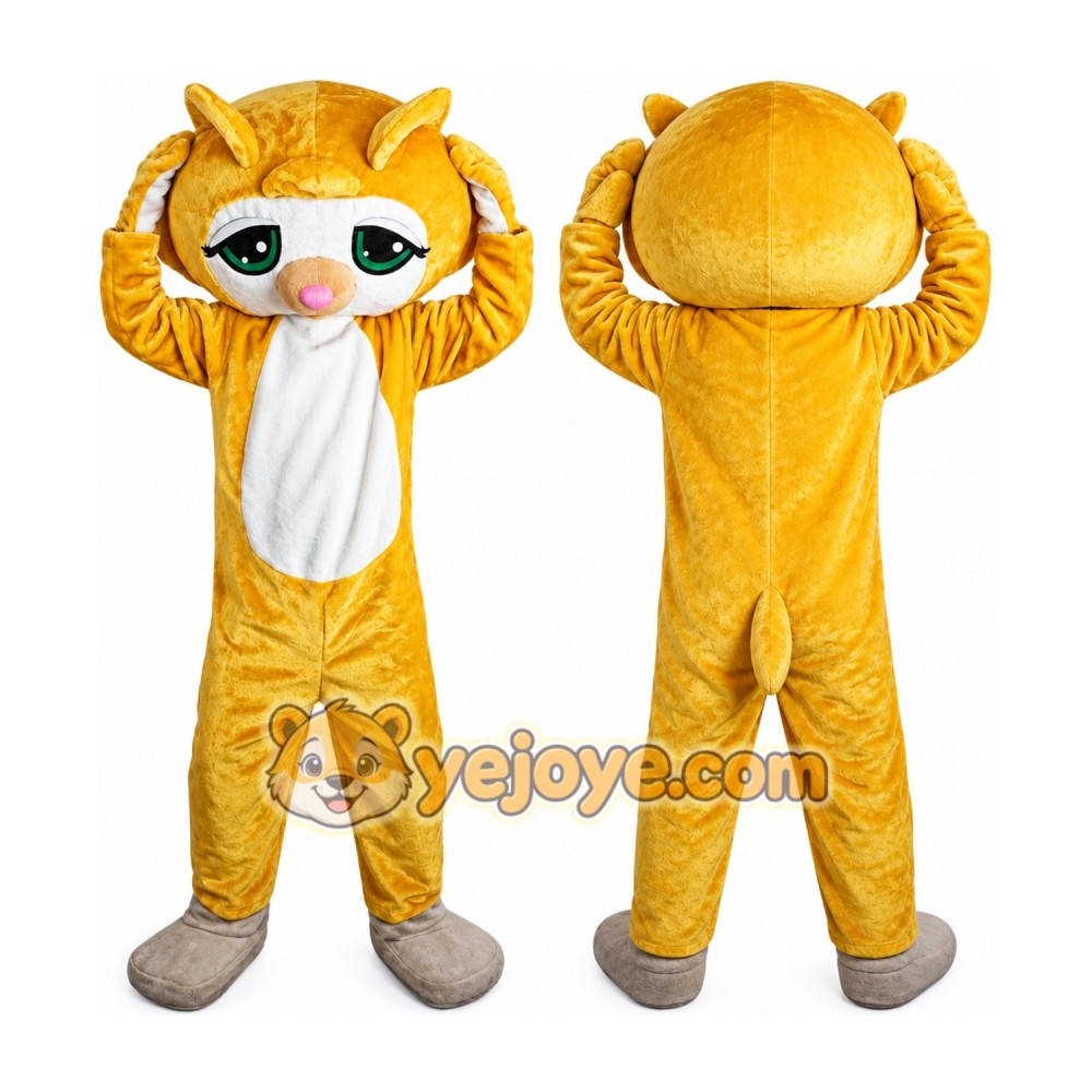 Yellow Cat Animal Mascot Costume Yellow Cat Animal Mascot Costume