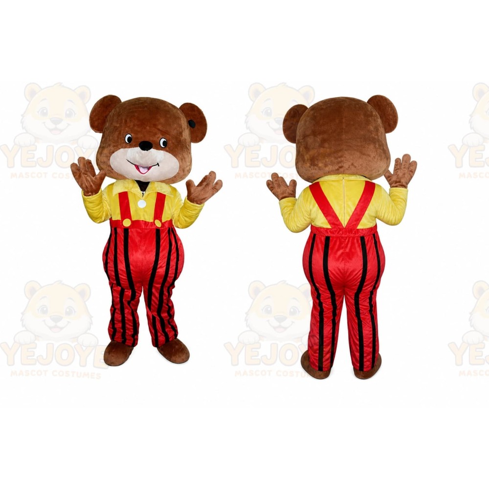Yellow Coat Bear Mascot Costume