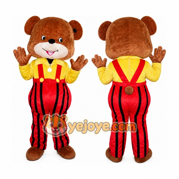 Yellow Coat Bear Mascot Costume