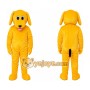 Yellow Dog Cartoon Mascot Costume