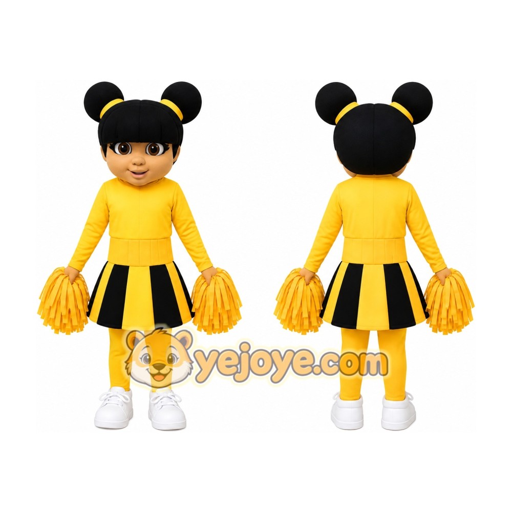 Yellow Dress Cutie Cheer Leader Mascot Costume Yellow Dress Cutie Cheer Leader Mascot Costume