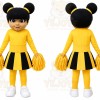 Yellow Dress Cutie Cheer Leader Mascot Costume
