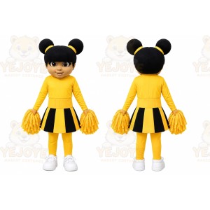 Yellow Dress Cutie Cheer Leader Mascot Costume