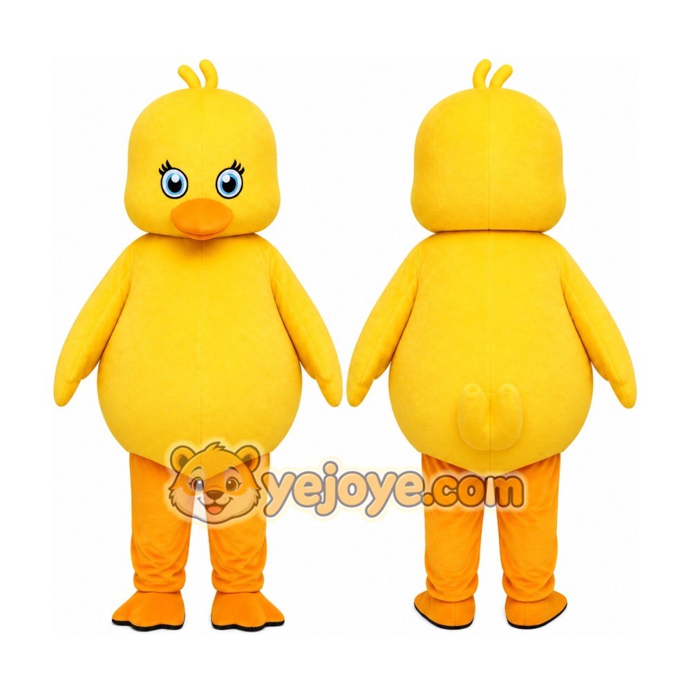 Yellow Duck Cartoon Character Mascot Costume