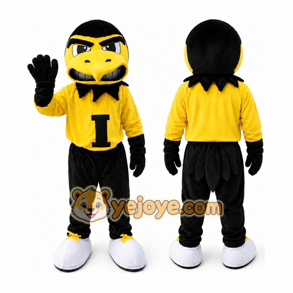 Yellow Eagle Mascot Costume Hawk Falcon Yellow Eagle Mascot Costume Hawk Falcon