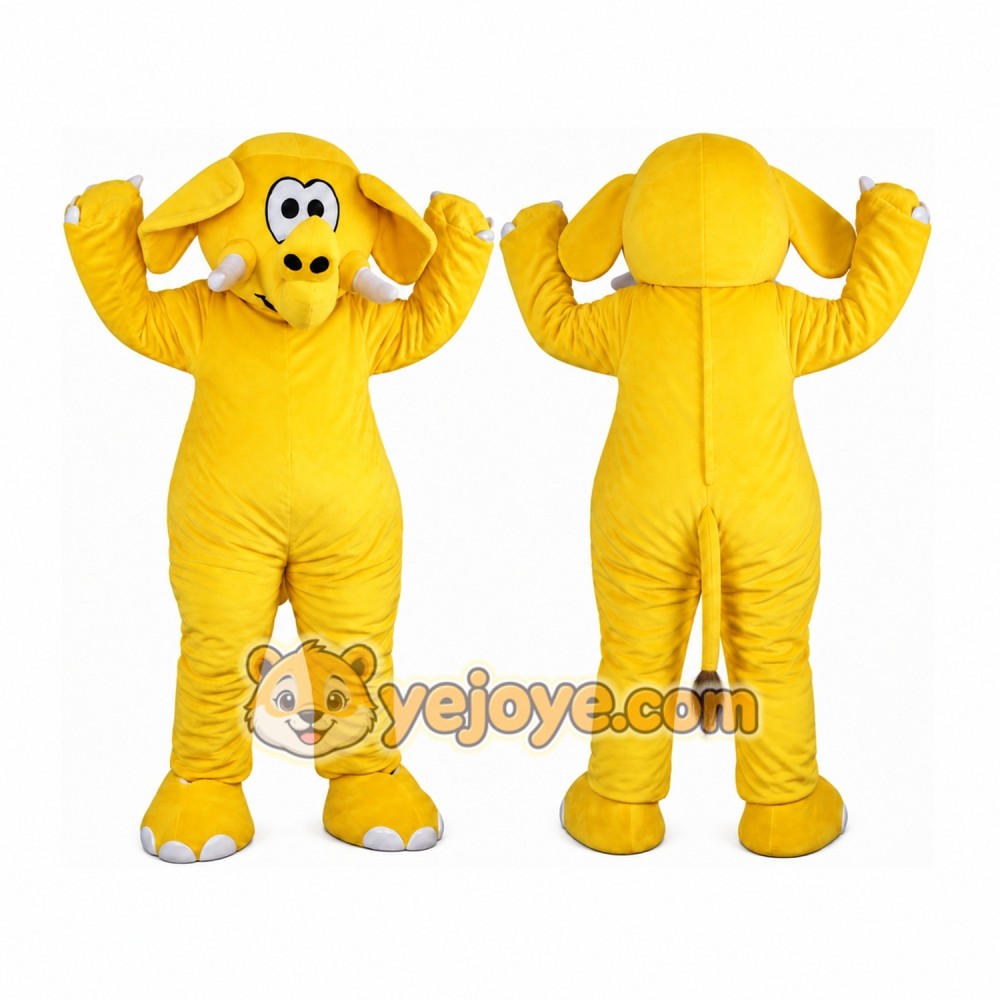 Yellow Elephant Mascot Costume for Adult Yellow Elephant Mascot Costume for Adult