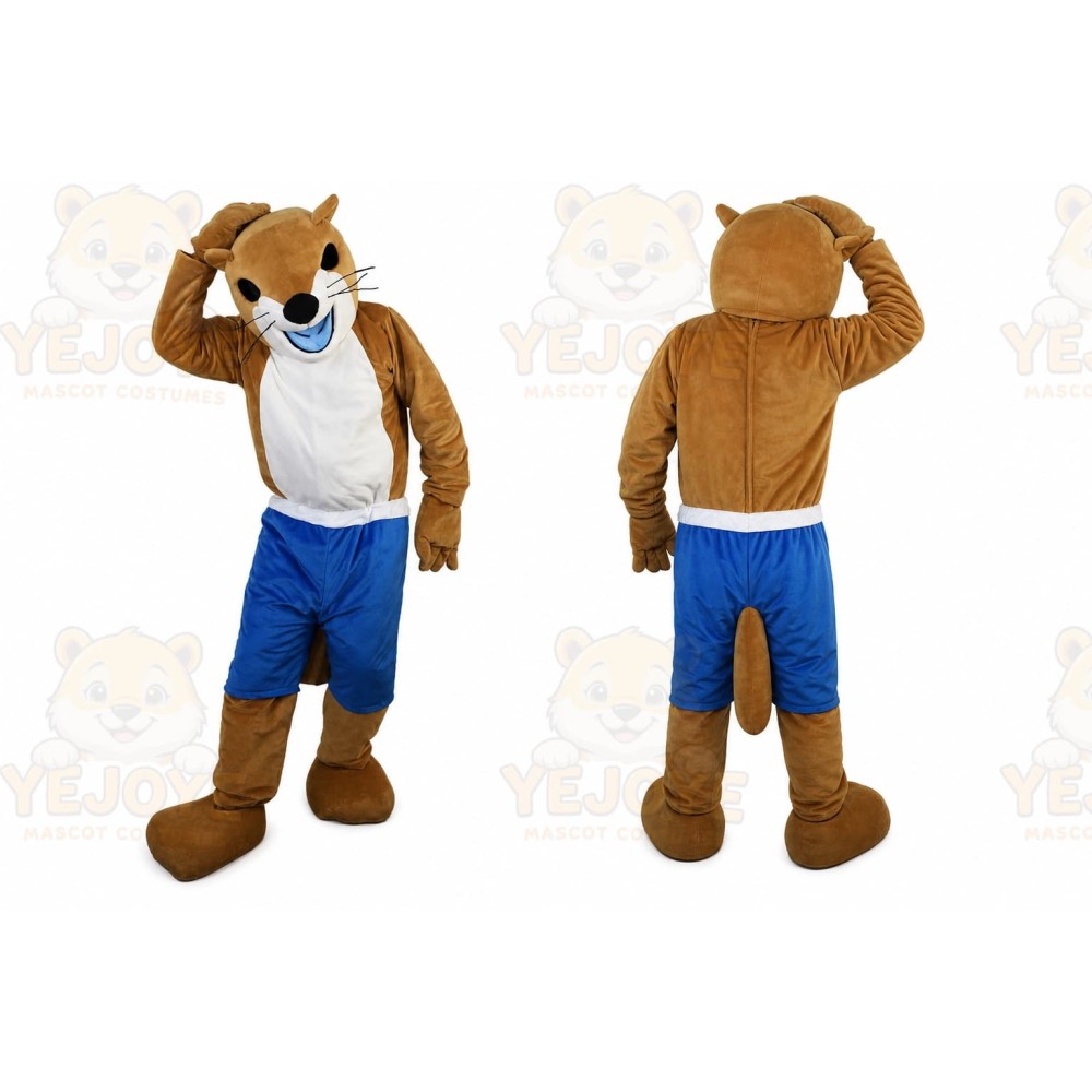 Yellow Ferret Skunk Mascot Costume for Adult