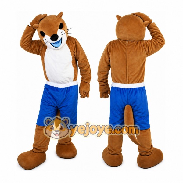 Yellow Ferret Skunk Mascot Costume for Adult