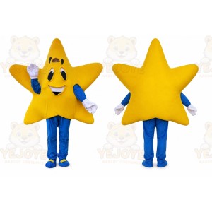 Yellow Five-Pointed Star Mascot Costume for Adult