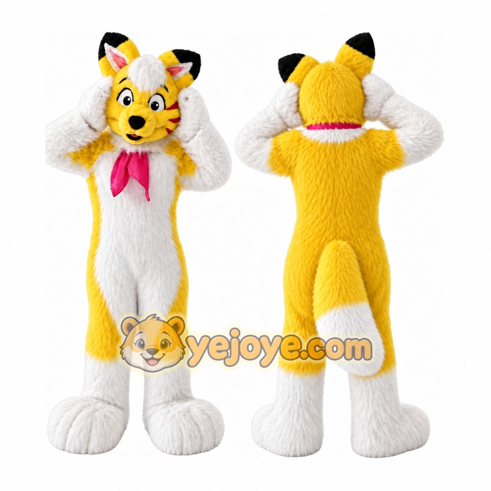 Yellow Fox Dog Husky Mascot Costume Yellow Fox Dog Husky Mascot Costume