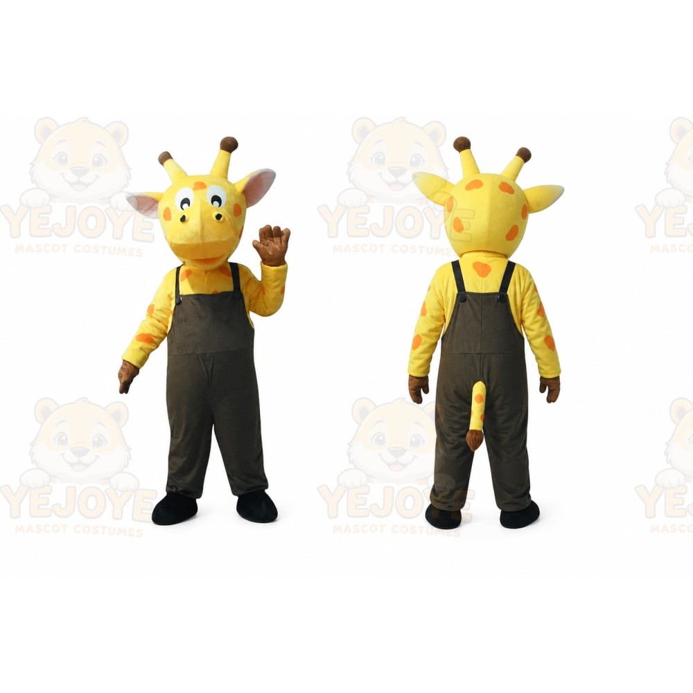 Yellow Giraffe Mascot Costume