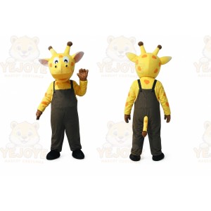 Yellow Giraffe Mascot Costume