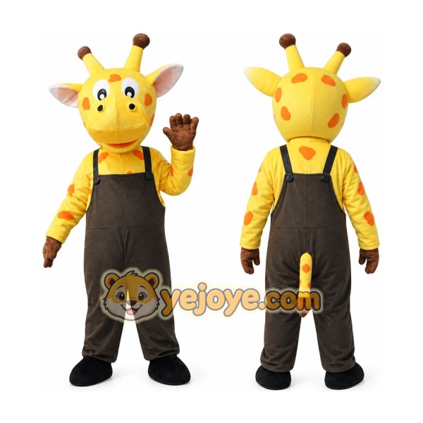 Yellow Giraffe Mascot Costume