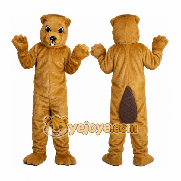 Brown Beaver Mascot Costume