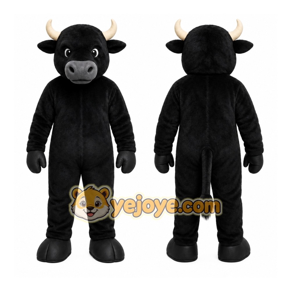 Black Bull Mascot Costume