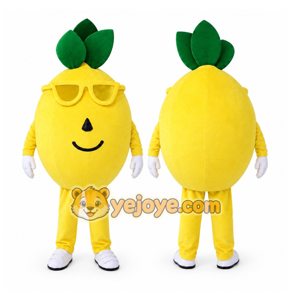 Yellow Lemon Party Mascot Costume Yellow Lemon Party Mascot Costume