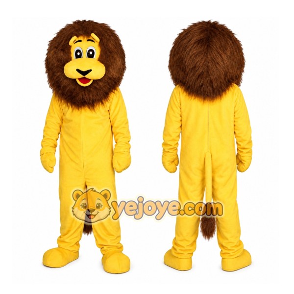 Yellow Lion Mascot Costume