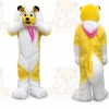 Yellow Long Fur Husky Fox Dog Mascot Costume