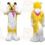 Yellow Long Fur Husky Fox Dog Mascot Costume