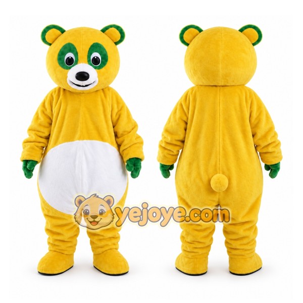 Yellow Panda Mascot Costume