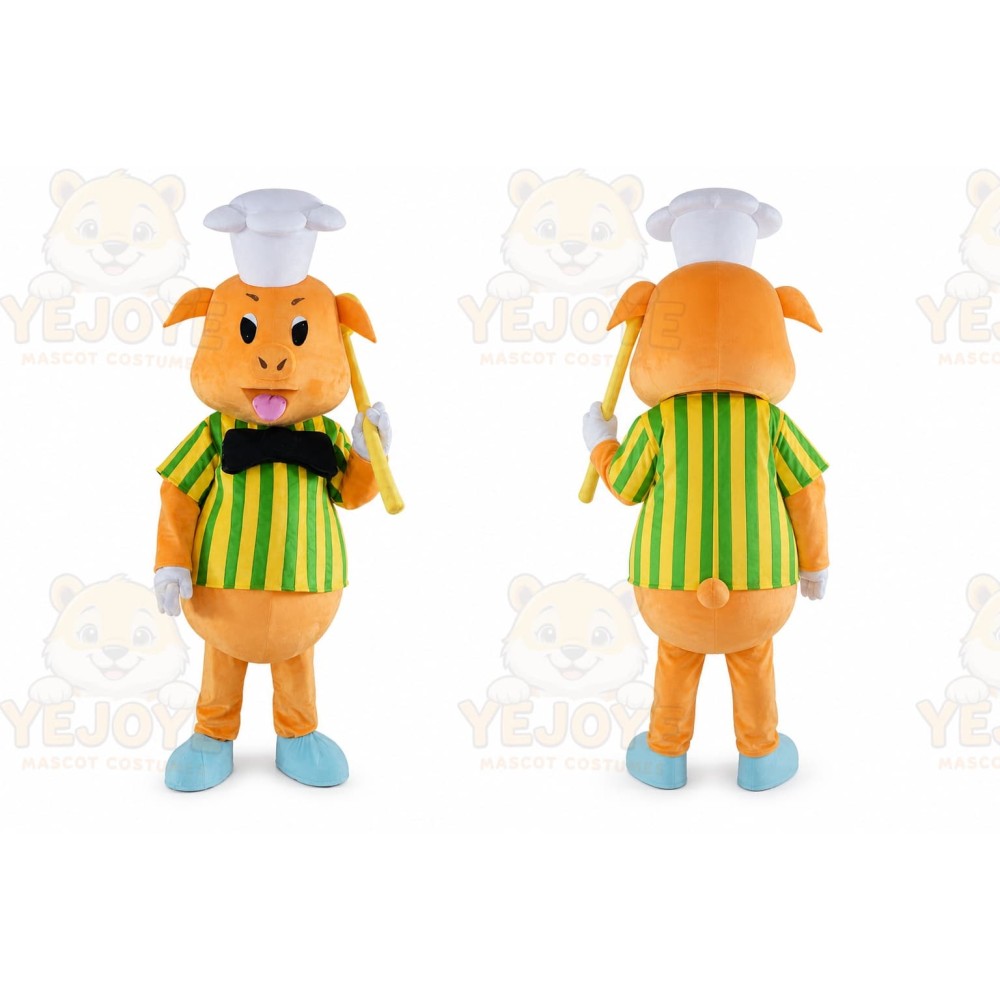 Yellow Pig Mascot Costume