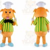 Yellow Pig Mascot Costume