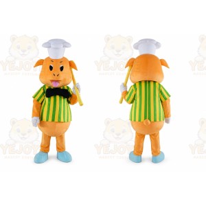 Yellow Pig Mascot Costume