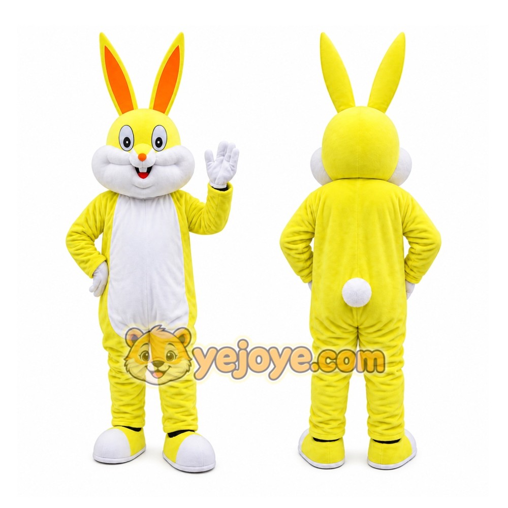 Yellow Rabbit Bunny Mascot Costume Yellow Rabbit Bunny Mascot Costume