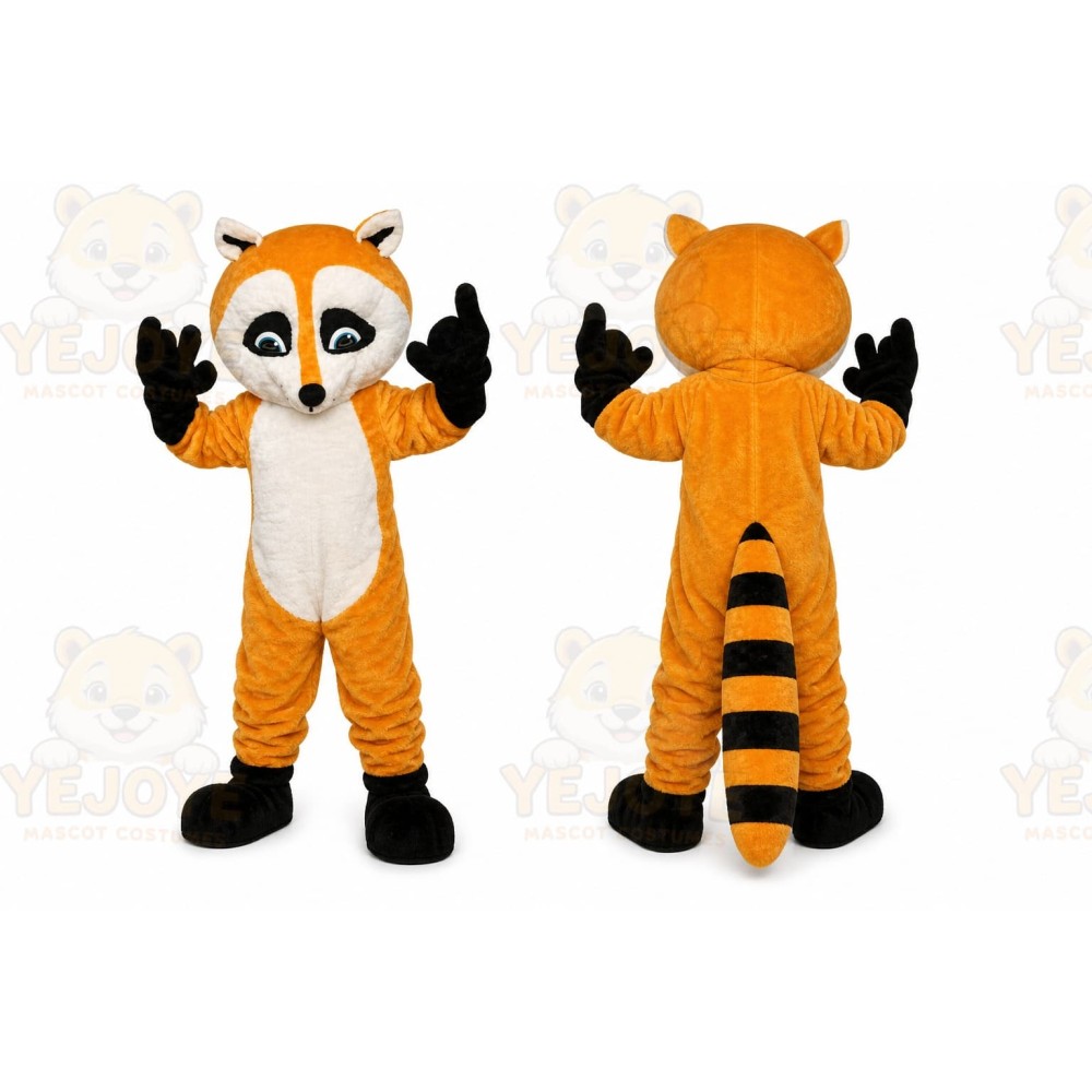 Yellow Raccoon Mascot Costume