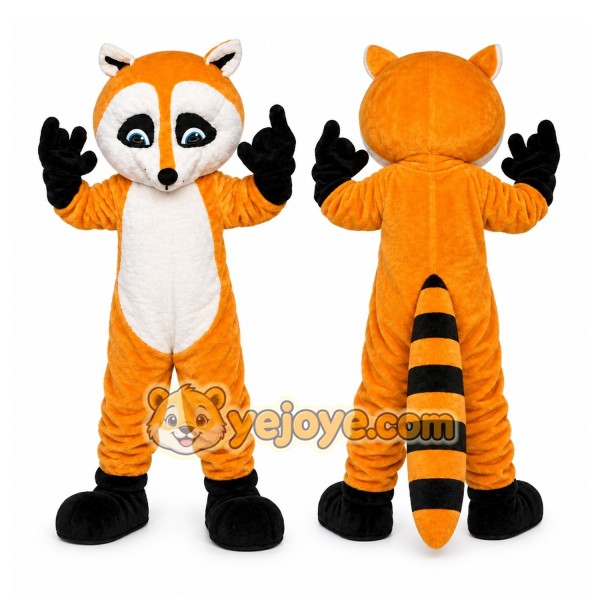 Yellow Raccoon Mascot Costume