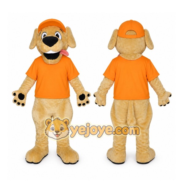 Yellow Retriever Mascot Costume Puppy Dog