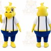 Yellow Rhino Mascot Costume