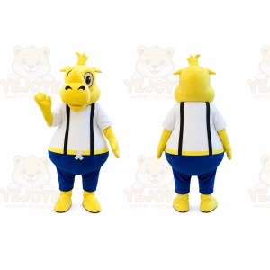 Yellow Rhino Mascot Costume