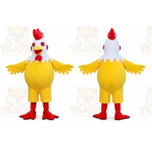 Yellow Rooster Mascot Costume