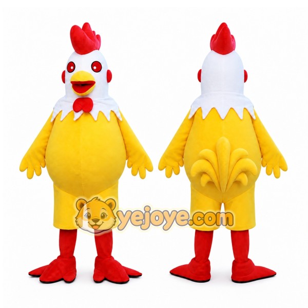 Yellow Rooster Mascot Costume