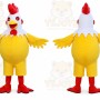 Yellow Rooster Mascot Costume