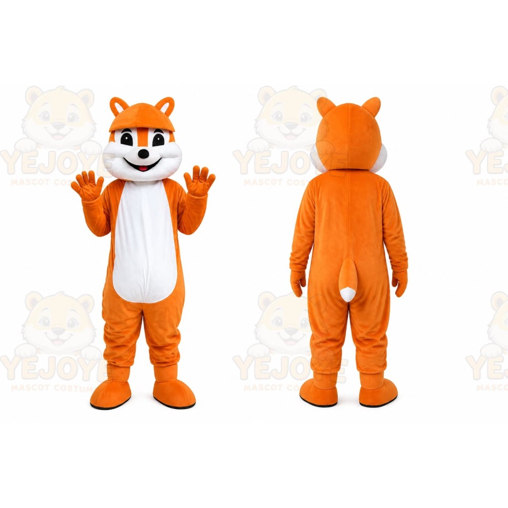 Yellow Squirrel Cartoon Mascot Costume
