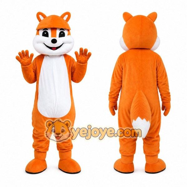 Yellow Squirrel Cartoon Mascot Costume