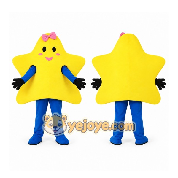 Yellow Star Mascot Star Girl Mascot Costume