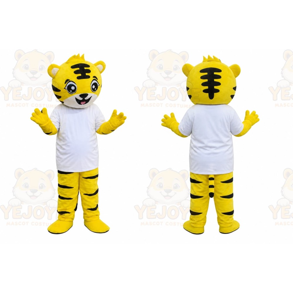 Yellow Tiger Mascot Costume
