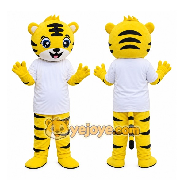 Yellow Tiger Mascot Costume