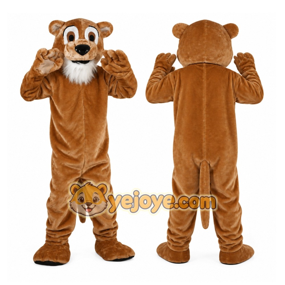 Yellow-Brown Lion Mascot Costume for Adult