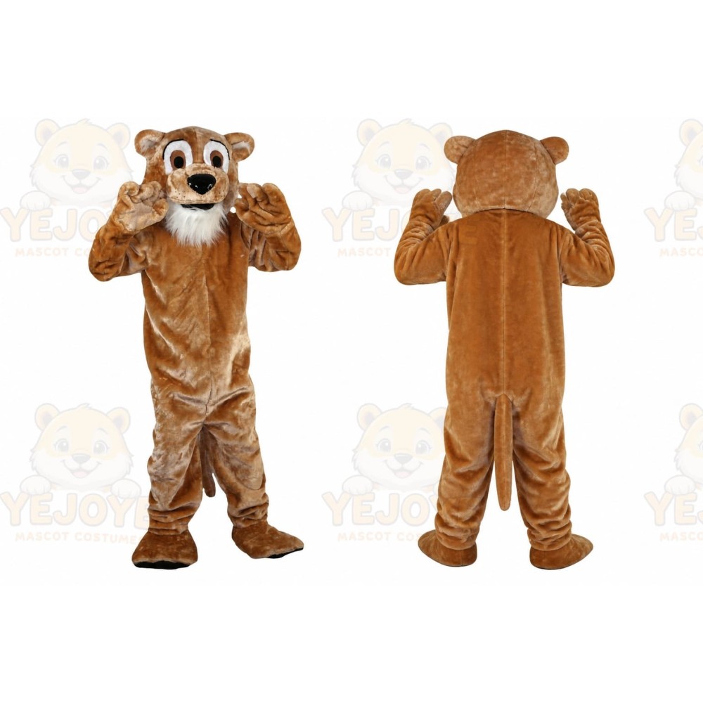 Yellow-Brown Lion Mascot Costume for Adult