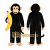 Black Chimpanzee And Banana Mascot Costume Black Chimpanzee And Banana Mascot Costume