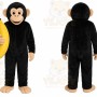 Black Chimpanzee And Banana Mascot Costume