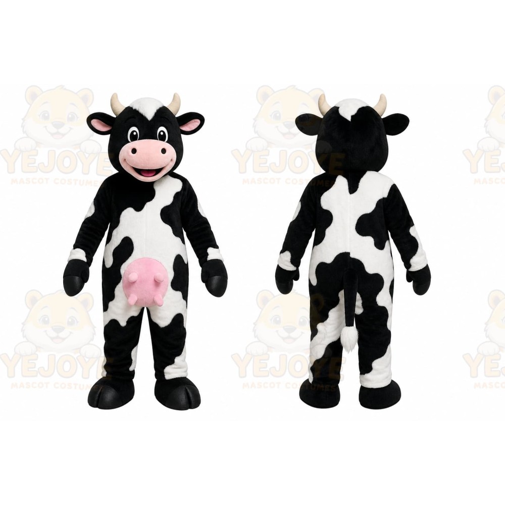 Black Cow Mascot Costume for Adult