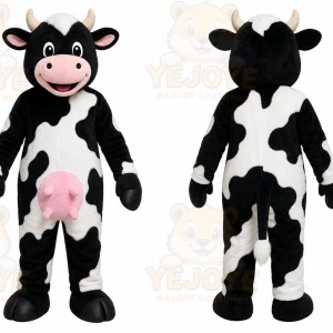 Black Cow Mascot Costume for Adult