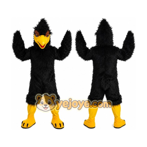 Black Eagle Cartoon Mascot Costume