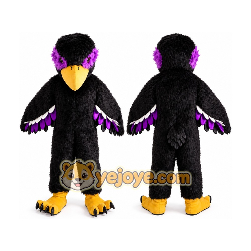 Black Eagle Mascot Hawk _ Falcon Mascot Costume