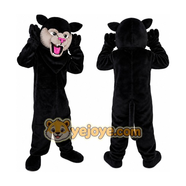 Black Felis Silvestris Cat Mascot Costume for Adult